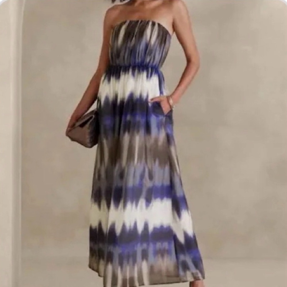 Strapless Maxi Dress w/pockets